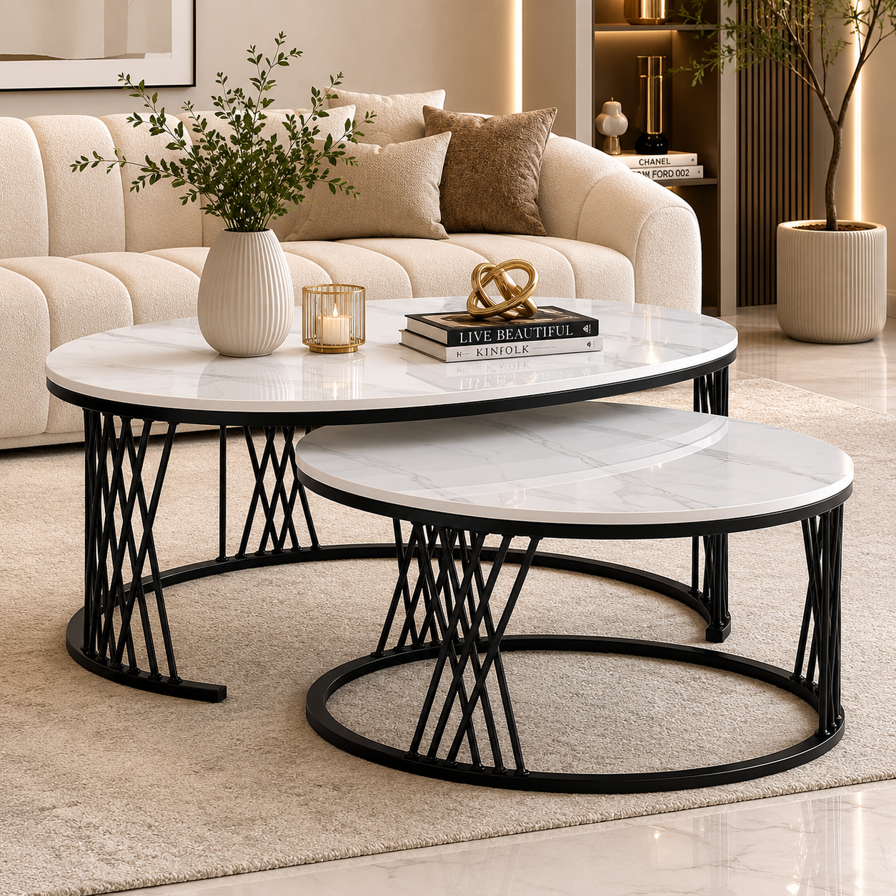 Coral Coffee Table shown in an interior setting