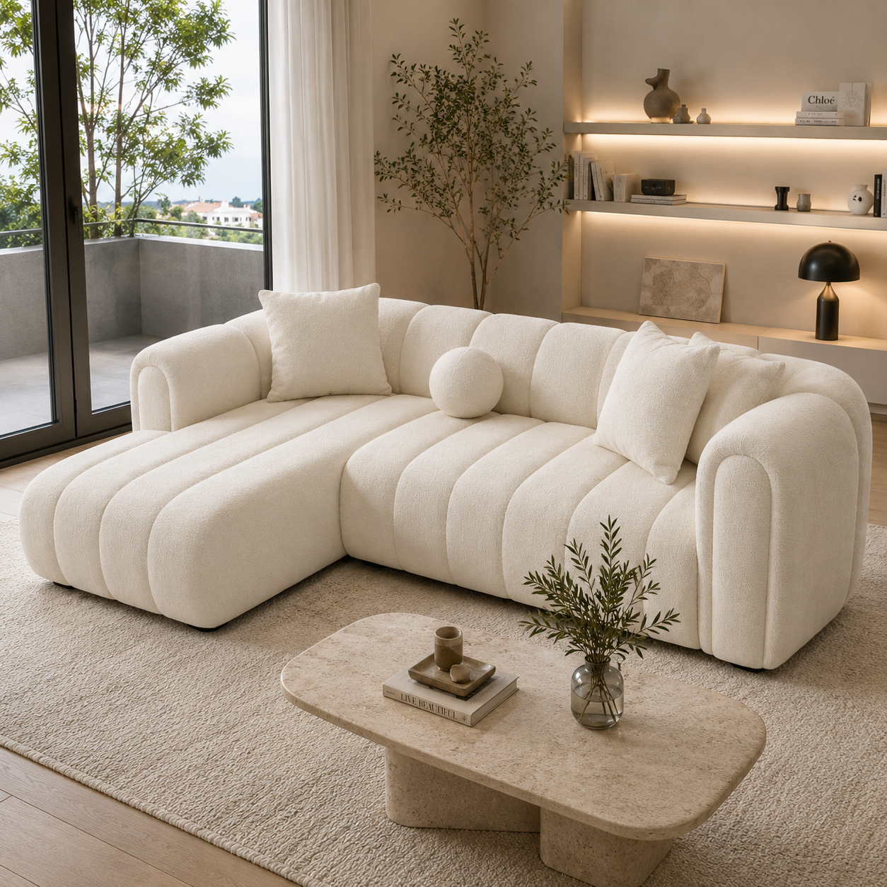Verona Curve Couch shown in an interior setting