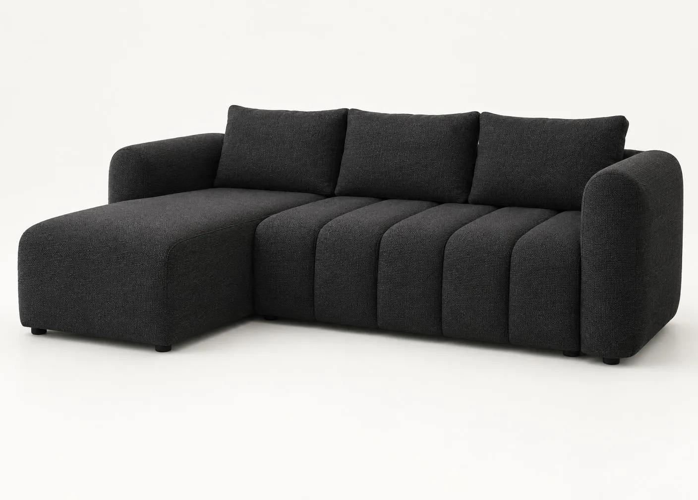 Dreamy Comfort - Linzy Black Couch L Shape
